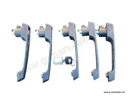 Schliessgarnitur gebraucht bestehend aus 1x Z�ndschlo� mit Schl�ssel und 5x T�rgriff gleichschlie�end Baumuster 460/461(463)